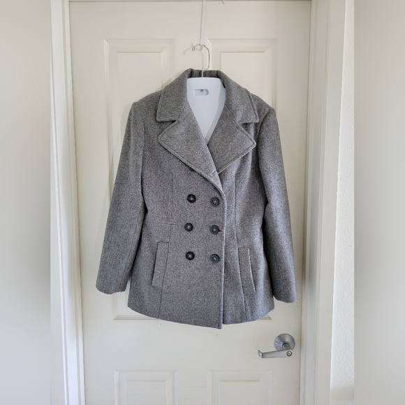 Mario De Pinto | MDP | Chic Gray VTG Double-Breasted Wool Blend Peacoat - Picture 12 of 12